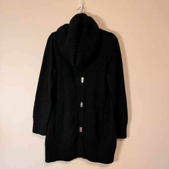 MICHAEL Michael Kors Sweaters - MICHAEL Michael Kors Black Women’s Sweater Cardigan with Removable Scarf Size XL